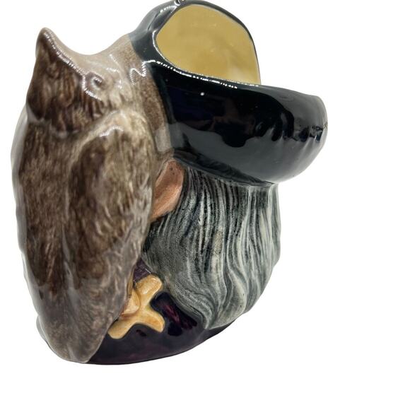 Merlin 4" Toby Jug Character Mug Miniature D.6536 Vintage 1959 Royal Doulton - Picture 3 of 15